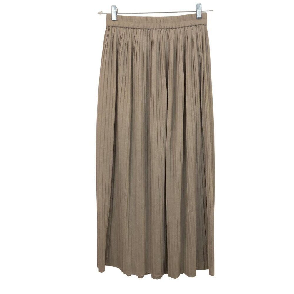 Club Monaco Taupe Pleated Maxi Skirt